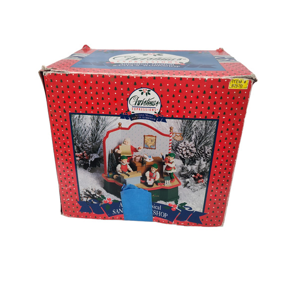Vintage Animated Musical Santas Workshop We Wish You a Merry Christmas - Picture 12 of 15